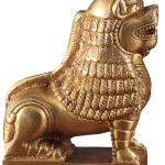 Brass Tibetan Snow Lion Showpiece - Symbol of Strength and Protection